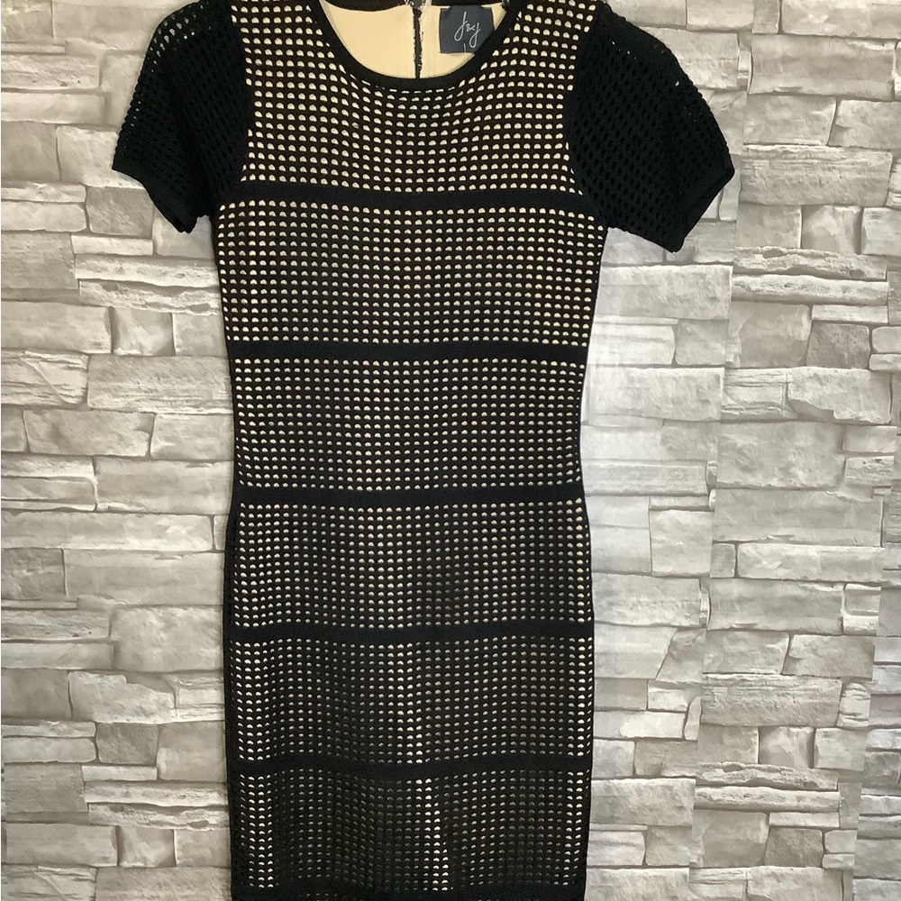 J&J Into the nude stretchy black cocktail dress NWT size S NWT (0044)